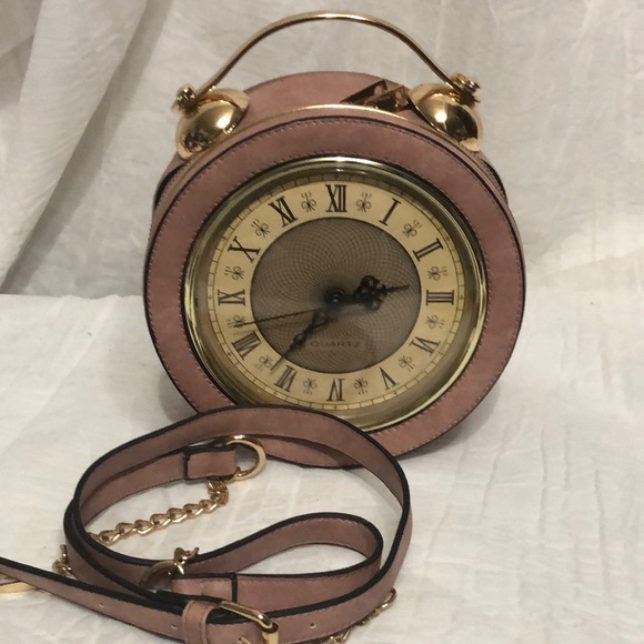 quartz Handbags - Quartz Retro Clock Shoulder Bag